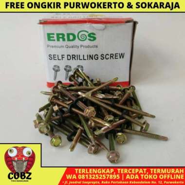 #12 X 70 MM / ERDOS BAUT ROOFING SCREW SEKRUP BAJA RINGAN PER BIJI