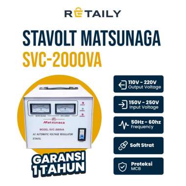 Stavolt Matsunaga SVC-2000VA - Stabilizer Listrik Matsunaga 2000 watt