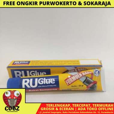 RUGLUE 50 GR LEM PIPA PVC PLASTIK DUS