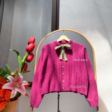 ZS CARDIGAN VITA CABLE PREMIUM Magenta