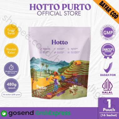 HOTTO PURTO 1 POUCH 16 SACHET BPOM HALAL OAT MULTIGRAIN BPOM HALAL 1 Pouch (16 Sachet)