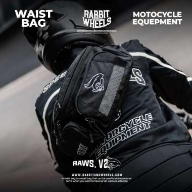 RAWS V2 Waist Bag RABBIT AND WHEELS - Tas Pinggang RNW Raws/V2
