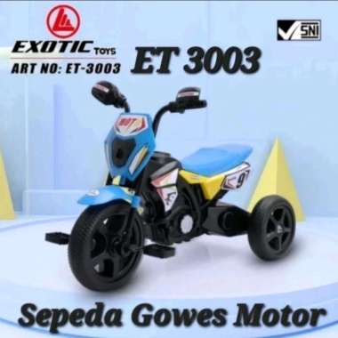 Mainan Anak Exotic ET 3003 Sepeda Roda Tiga Model Motor ET3003 Merah