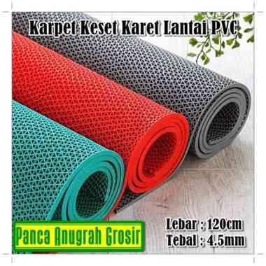 Karpet Karet Lantai Kamar Mandi PVC Bukan Keset Mie Anti Licin Meteran Multicolor