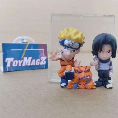 Mini Action Figure Naruto Set isi 3 Figure Gantungan Kunci