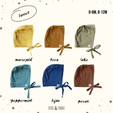 BONNET - LAKE, PECAN, PEPPERMINT, MARIGOLD, TECA 0-6M - LAKE
