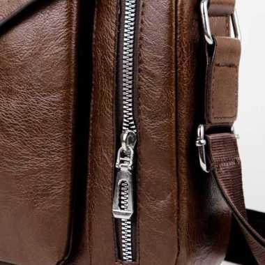 Rhodey Tas Selempang Pria Messenger Bag PU Leather - 8602 Coklat