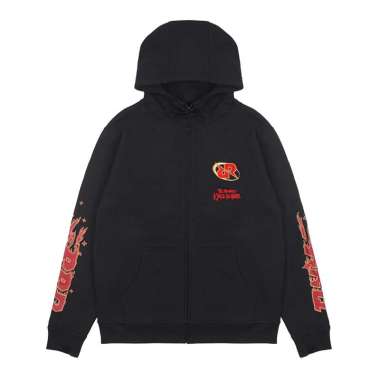 3Second x RRQ Hoodie Zipper Jacket Fiery C081123 Black XS
