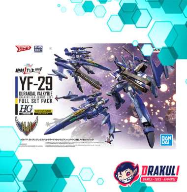BANDAI Plamo HG YF-29 Durandal Valkyrie (Maximillian Jenius Use) Full Set Pack