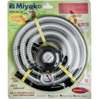 SELANG REGULATOR 1set MIYAKO RMS-206 M 1,8M / REGULATOR KOMPOR GAS MIYAKO RMS206M / MIYAKO RMS 206 M