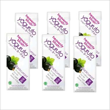 Heavenly Blush Yoguruto Yogurt Blackcurrant 200ml Paket 6 Pcs