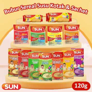 SUN Bubur Susu Sereal Kotak Dan Sachet 120 Gram / SUN Marie Biskuit Susu 150 & 80 gram SunBox Ayam B