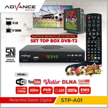 SET TOP BOX MATRIX ADVANCE STP A-01 STB RECEIVER TV LED TABUNG STB+RCA ADVANCE