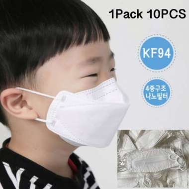 Masker Anak KF94 KF 94 KN94 Evo Plusmed Mouson 3D Kids 4 Ply Earloop Hitam & Putih KF94 ANAK HITAM I