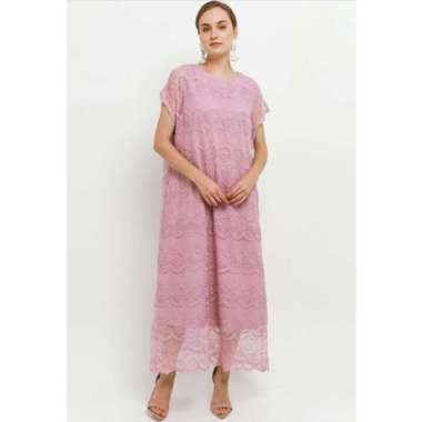 CHIC SIMPLE EMBROIDERED TULLE KAFTAN LAV