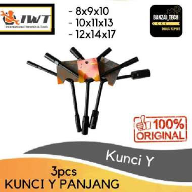 PAKET KUNCI SOCK Y PANJANG IWT 3pcs 8x9x10 10x11x13 12x14x17