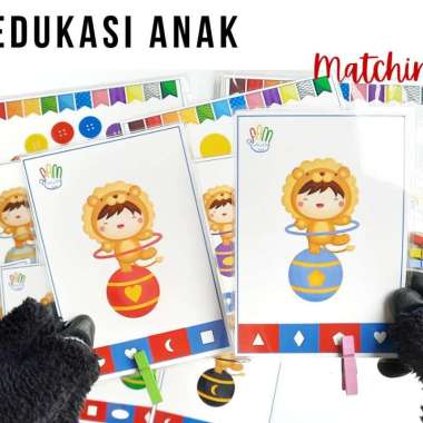 Mainan Edukasi Montessori Anak 2-3 tahun / Matching Shape Circus Theme