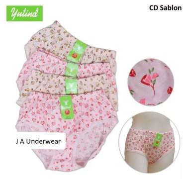 CD KATUN CELANA DALAM WANITA SABLON YUTIND MURAH NYAMAN ADEM XL