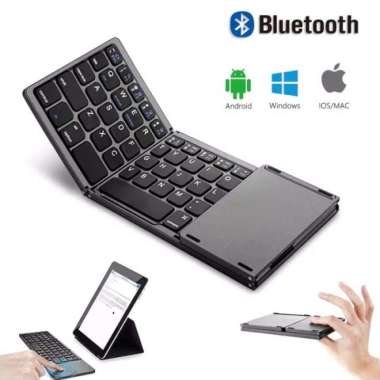 Foldable Wireless Keyboard & Touchpad Bluetooth Lipat 3 Multicolor