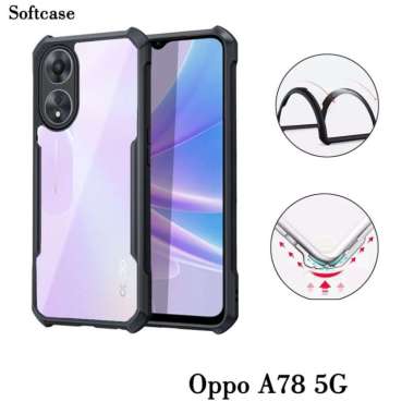 Promo Case Transparan Oppo A78 5G 2023 Terbaru Softcase Clear Back Cover Oppo A78 5G Hitam