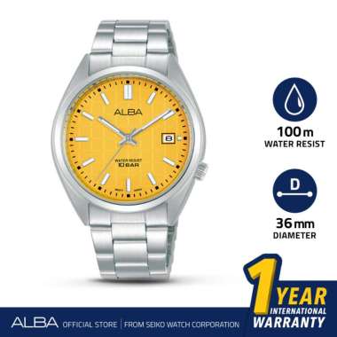 Jam Tangan Stainless Wanita Silver Alba AG8M41 Quartz Analog AG8M41X1 Original