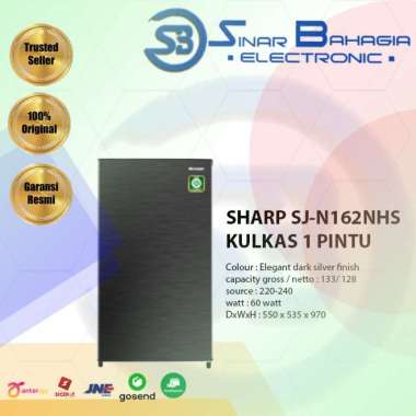 SHARP SJ-N162NHS KULKAS 1 PINTU (NEW) (KHUSUS BANDUNG)