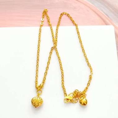 New stock kalung anak model love cristal elegan dan simpel emas asli