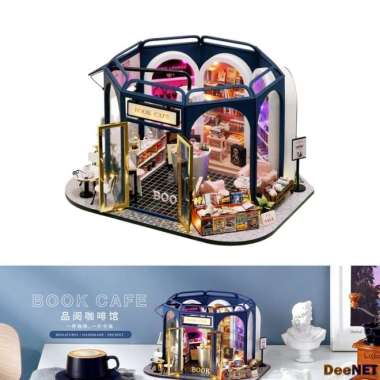 Cute room - DIY Book Cafe - GD-002 - Book & Coffee Miniature House