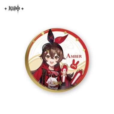 Amber Special Collaboration Can Badge 5,8cm - Genshin Impact x Pizza Hut