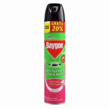 Baygon Aerosol Flower Garden 600ml + 75ml / 600 + 75 ml / Kemasan Baru