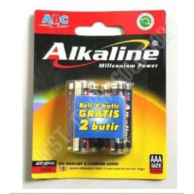 baterai alkaline aaa isi 6
