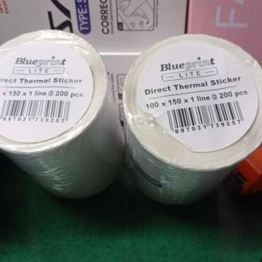 kertas label barcode thermal 100 x 150 mm