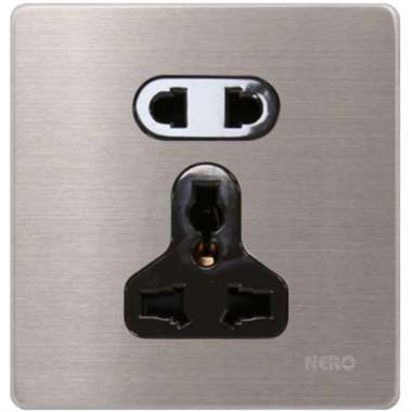 Nero Stopkontak / Saklar Stainless Universal