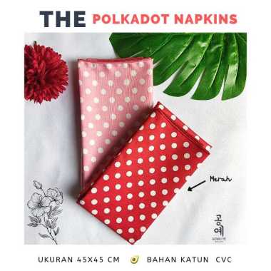Serbet Katun Serbet Fotografi Serbet Polkadot Furoshiki Merah