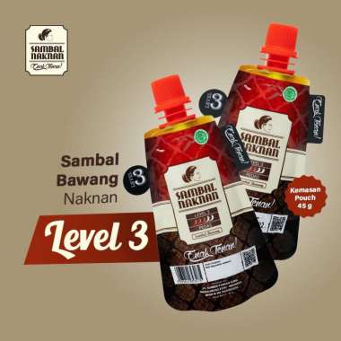 Sambal Bawang Naknan 45 Gram Level 3 Kemasan Pouch