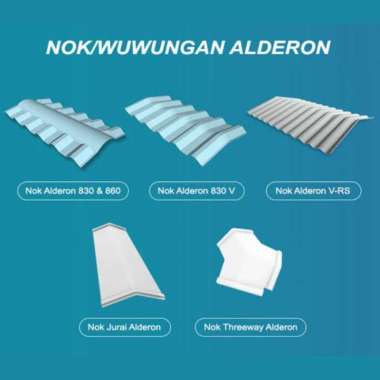 100MM x346MM x1100 MM / ALDERON JURAI Nok Atap U PVC White Doff Lembar