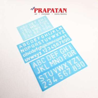 Penggaris Sablon Mal Huruf / Angka Mal Abjad Butterfly 250