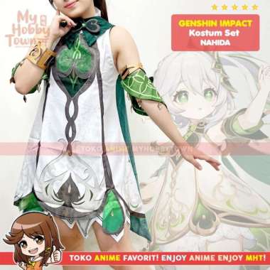 Kostum Cosplay Anime Game Genshin Impact Nahida Lesser Lord Kusanali S