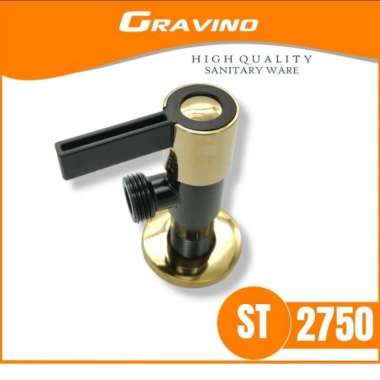 Stop Kran Single Black Gold Stainless/Stop Kran Toilet