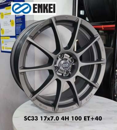 Velg ENKEI Ori SC33 Ring 17 4H 100 untuk Jazz Yaris Brio City Baleno