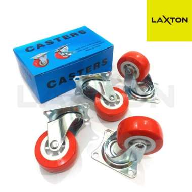 Roda Etalase Caster kaster kursi lemari troli 2 Inch Heavy Duty hidup