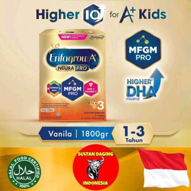 ENFAGROW A+ 3 VANILA 1800 GRAM/ ENFAGROW 3 1800/ SUSU ANAK 1-3 TAHUN/ ENFAGROW 3 1800/ SUSU ANAK 1 T