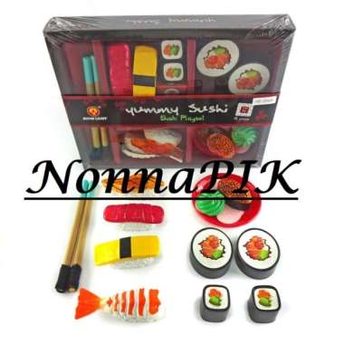 sushi playset - yummy sushi - mainan makanan sushi Multicolor