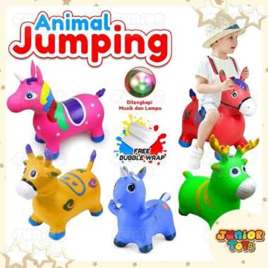 kuda kudaan karet jumping animal mainan kuda kudaan karet mainan kuda Multicolor