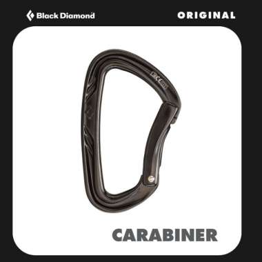 Black Diamond Nitron Bent Gate Carabiner - Alat Panjat Tebing