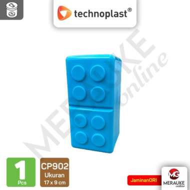 Big Block Coin Bank TECHNOPLAST CP902 Celengan Plastik Besar Biru Muda