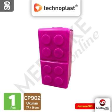 Big Block Coin Bank TECHNOPLAST CP902 Celengan Plastik Besar Magenta