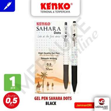 Gelp Pen KENKO SAHARA 0.5 mm DOTS (Satuan) Red