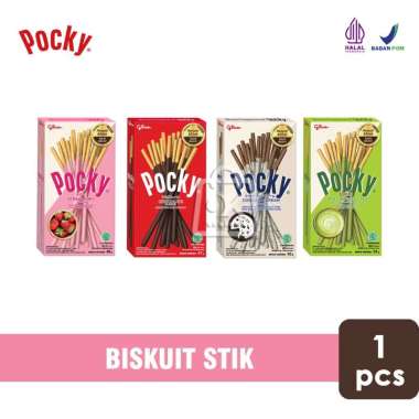 Biskuit Stik Pocky Glico / Snack Pocky Aneka Rasa (1 Pcs) Strawberry