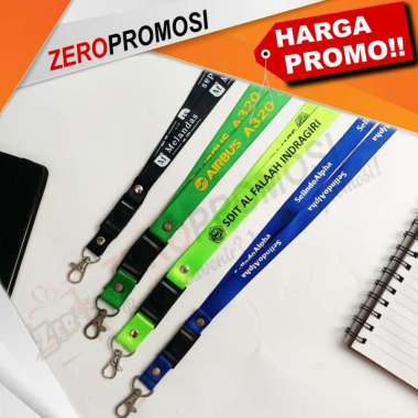 Souvenir Promosi Tali Id Card Lanyard Name Tag Dengan Stopper Custom